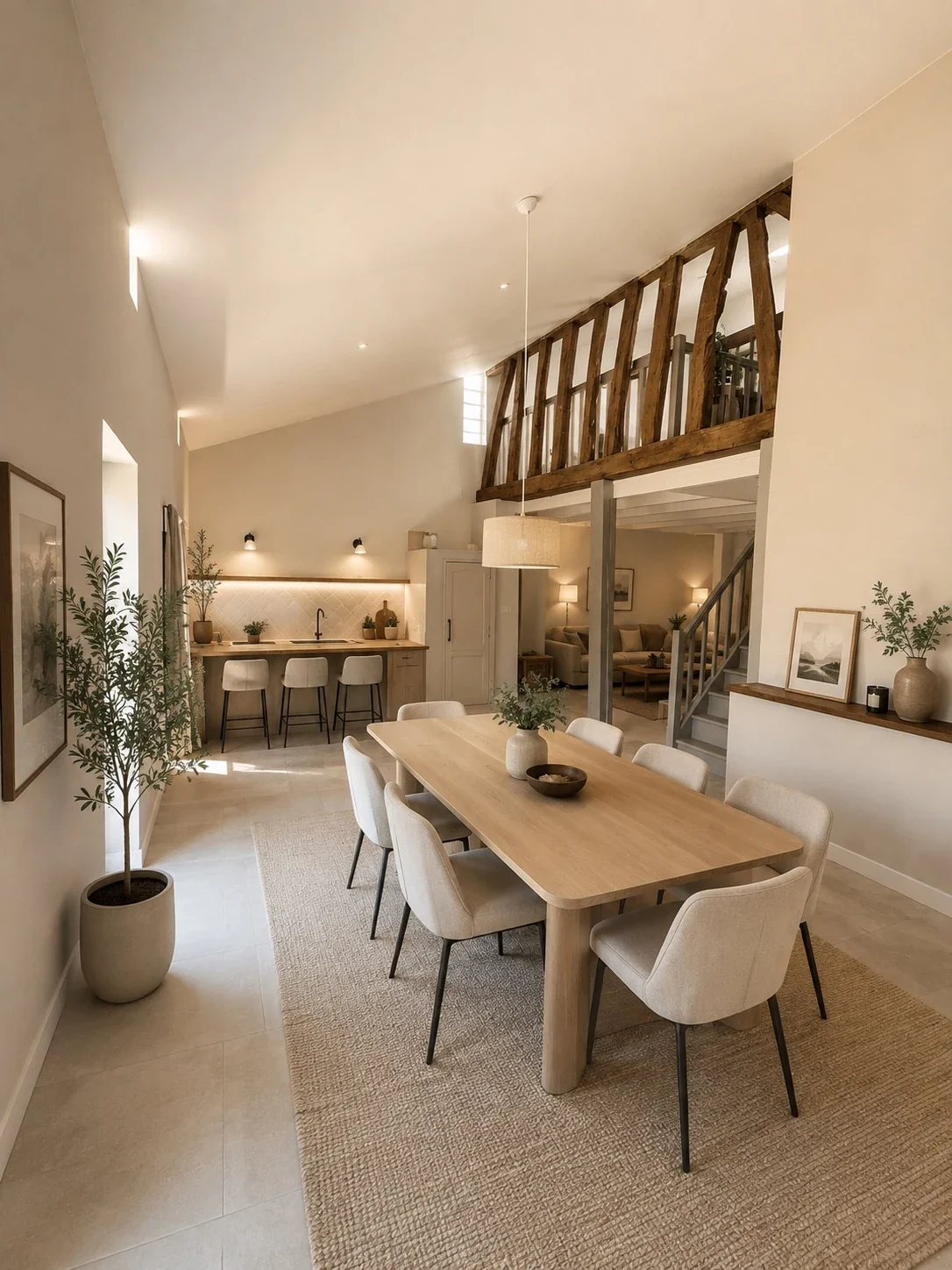 Photographie après travaux de l'aménagement intérieur du duplex à Abzac